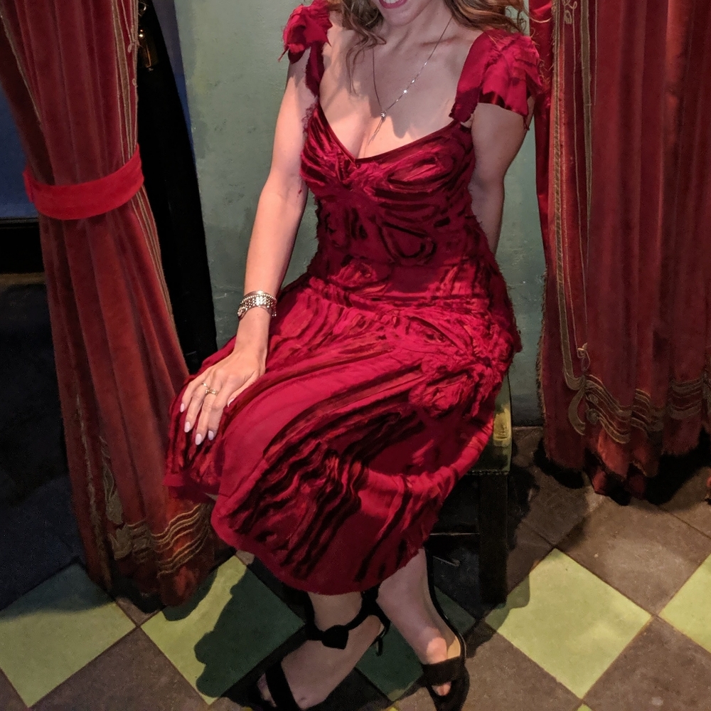DKNY raw silk red gown - Picture 11 of 11